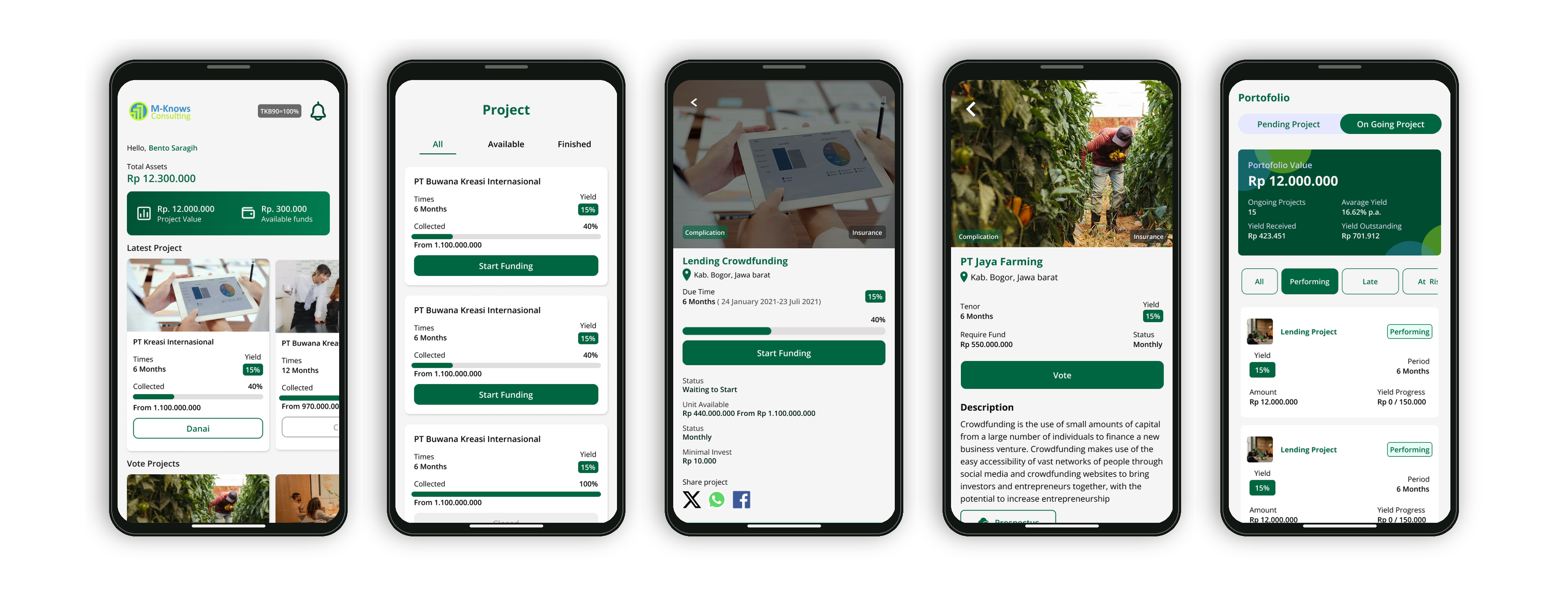 AI Collection Crowdfunding mobile app preview